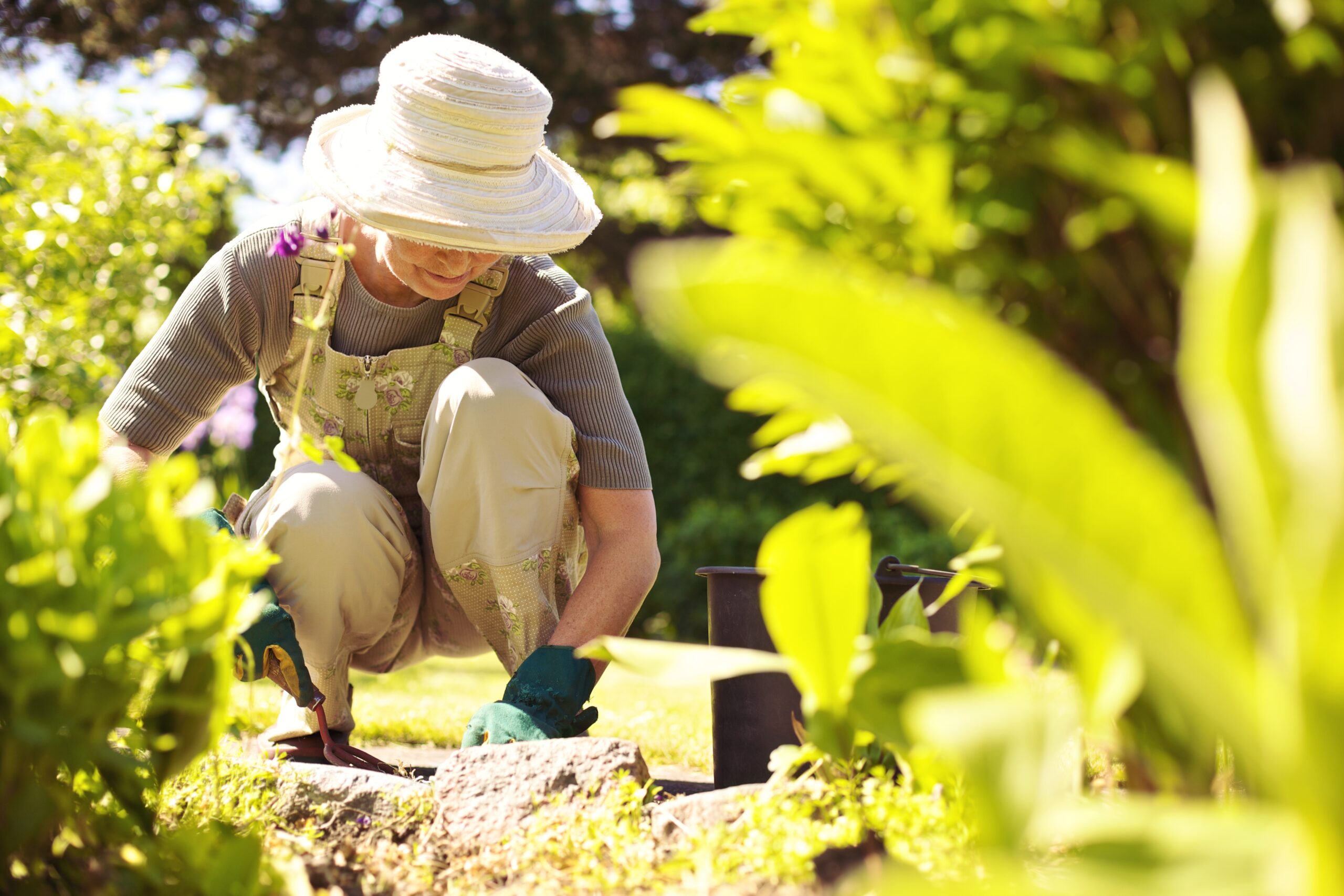 Senior Woman with Gardening Tool