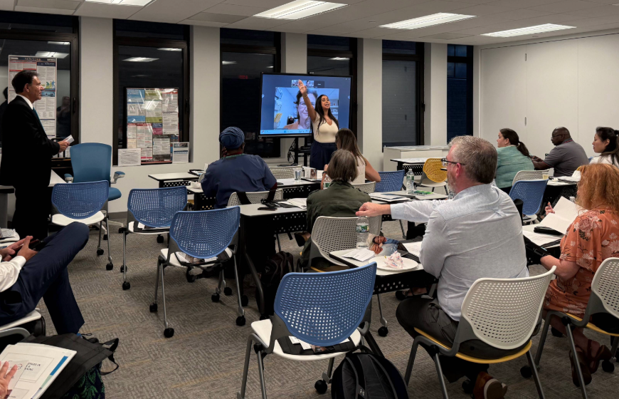 Social workers and certified case managers gathered for a continuing education event on geriatric care at the Alliance Homecare office.
